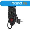EMOS PC1321, Hosszabbt 1,5 m / 3 aljzat / kapcsols / feke