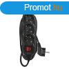 EMOS PC1425R, Hosszabbt 5 m / 4 aljzat / kapcsols / feket