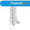 EMOS P0621, Hosszabbt 1,4 m / 6 aljzat / fehr / PVC / 1 m