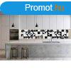 Wallplex PLUS+ falburkol hll konyhapanel Monokrm, vzl