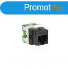Telefon csatlakoz RJ12 MMC MV45 1 modul fekete