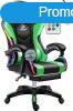 Likeregal 920 LED gamer szk lbtartval zld masszzs funkc