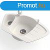 Grnit mosogat NERO Compact + Steel csaptelep + adagol (fe