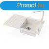 Grnit mosogat NERO Cortina + Design csaptelep + adagol (f