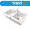 Grnit mosogattlca NERO Verso + kihzhat Linea csaptelep 