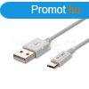 1m. Micro USB kbel fehr ezst szria (V-TAC)