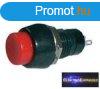 Nyomgombos kapcsol (kerektett) piros OFF-(ON) 12V