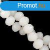 Csiszolt fnk gyngy - White Opal - 6x8mm - szlon