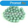 Cseh prselt goly - White Green Luster - 4mm