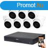 Dahua 7 dome kamers 8MP 4K kamera rendszer szett 30 mter 