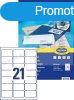 Avery Europe100 univerzlis etikett 63,5 x 38,1 mm - ELA040