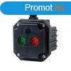 BOX WITH 1 GREEN LIGHT INDIC. WITH 2 ENTRIES,IP65