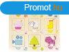 llatok fa keretes 9 darabos puzzle