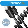 AXAGON BUCM-AM10TB Twister USB-C > USB-A Cable 0,6m Black