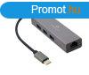 Gembird USB-C Gigabit network adapter with 3-port USB 3.1 hu
