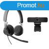 Logitech C925e Webkamera Black + UC-Kompatibilis Zone Wired 