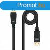 DisplayPort kbel NANOCABLE 10.15.2501 HDR 8K Ultra HD Feket