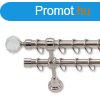 Landhouse 19mm karnis dupla inox Akvamarin vggel