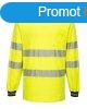 T185 - PW3 Hi-Vis hossz ujj pl - srga / fekete