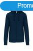 Uniszex kapucnis cipzras pulver, Kariban KA454, Navy-3XL