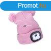 EXTOL LIGHT sapka, gyerek, rzsaszn, kttt, kivehet LED h