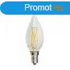 LED gyertya, E14, C35, 4W, 230V, meleg fehr fny