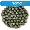 Cseh prselt veg gyngy - Bicone - 4mm - Jet Polychrome Oli