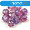 Cseh csiszolt goly gyngy - Crystal Cherry Purple Blend Sil