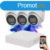 Hikvision TurboHD-TVI 3 kamers dome kamerarendszer 2MP szn
