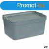 Troldoboz fedllel Kipit TP594-2 Szrke Manyag 7,5 L 21 x