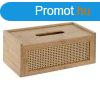 Zsebkendtart doboz Home ESPRIT Bambusz Rattan 25 x 13 x 10