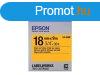 Epson LK-5YBP cmkeszalag (18mm) Black on Yellow - 9m