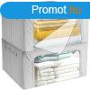 Textil s gynemtart doboz szrke 40x30x20cm - 2db