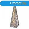 EMOS LED piramis, fa, 36 cm, 2x AA, beltri, meleg fehr, id