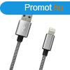 MobilNET Adat- s tltkbel USB/Lightning, 2A, 1m, ezst