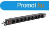 Lanberg 19" PDU/elosztsor 1U 16A 3m 9x Schuko aljzat