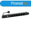 Legrand 646836 6-os 19"/1U 3m tlfeszvdett elosztsor