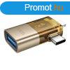 Hoco UA36E Type-C/Lightning - USB-A adapter - arany szn