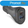 SBS Autadapter USB/USB-C, 2,1 A/3,1 A, fekete