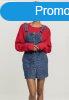 Urban Classics Ladies Denim Dungarees Dress ocean blue