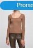Urban Classics Ladies Rib Squared Neckline Longsleeve darkkh