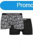 Urban Classics Organic Boxer Shorts 2-Pack detail aop+black