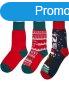 Urban Classics Christmas Bear Socks Kids 3-Pack multicolor