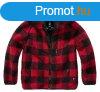 Brandit gyermek Teddyfleece kabt kapucnival, piros/fekete