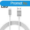 DELIGHT ADATKBEL USB-MICRO USB 1M MAX 2A LED FNNYEL FEHR
