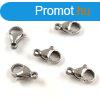 Delfinkapocs - platina szn - 12x7mm - rozsdamentes acl - 