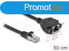 DeLock CAT6A S-FTP Patch Cable 0,5m Black