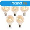 5 db-os kszlet okos E27 LED izz G95 arany 4,9W 470lm 1800-