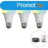 3 db-os kszlet okos E27 LED izz A60 matt RGBW 8,5W 806lm 2