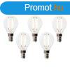 5 darabos E14 dimmelhet LED izzkszlet P45 tltsz veg 3